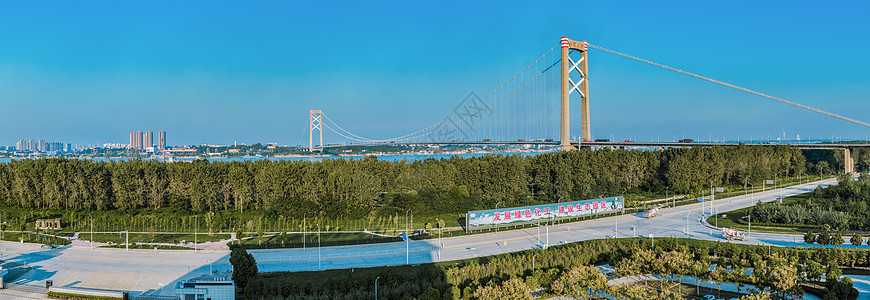 武汉阳逻长江大桥全景接片图片