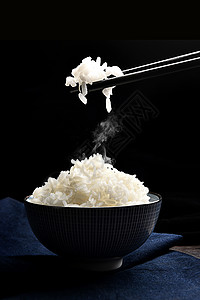 馒头米饭东北珍珠大米饭新米五常大米背景