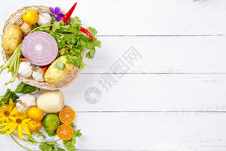 新鲜蔬菜烹饪制作高清图片素材