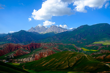 种植环境青海祁连山背景