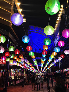 七彩山鸡灯笼节背景