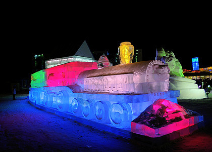 哈尔滨冰雪大世界冰雕背景图片