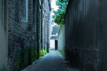 颜色对比中国古典风格小巷背景背景