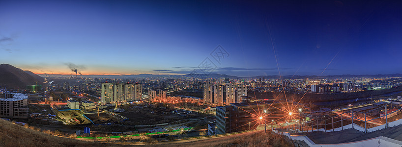 城市夜景天际线全景图图片