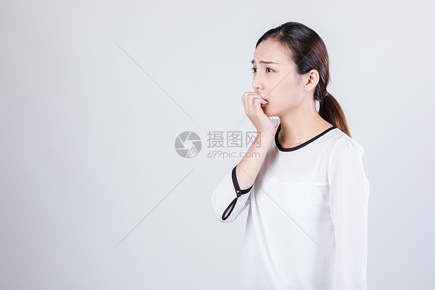 职业女性情绪表演棚拍图片