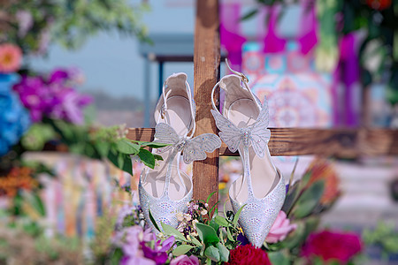 婚礼现场的婚鞋图片