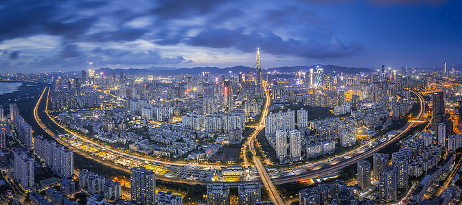 宏伟建筑深圳平安大厦全景背景