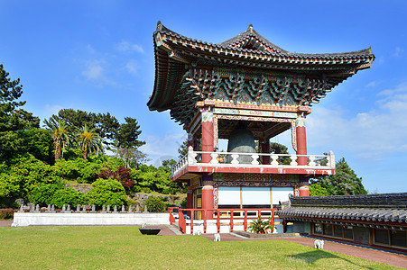 韩国济州岛名胜地标药泉寺背景图片