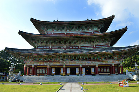 隆泉寺韩国济州岛名胜地标药泉寺背景