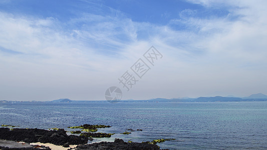 海边风景照韩国济州岛牛岛海边大海唯美风景照背景