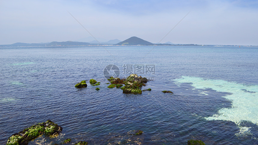 韩国济州岛牛岛海边大海唯美风景照图片