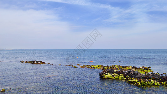 海边风景照韩国济州岛牛岛海边大海唯美风景照背景