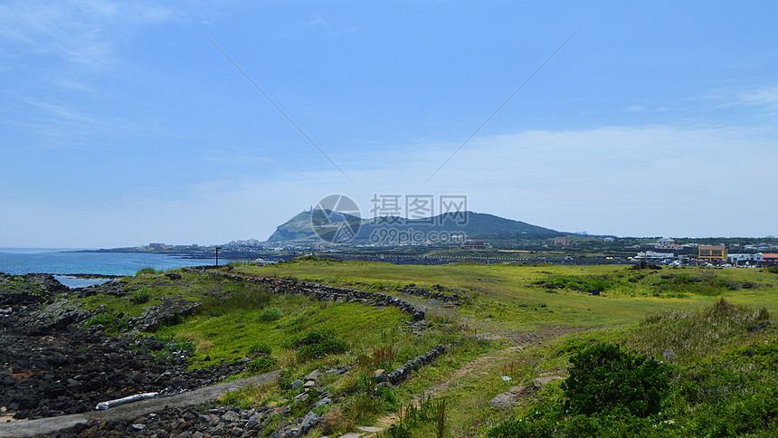 韩国济州岛牛岛田园风光图片