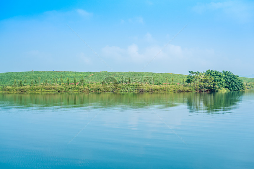 广西西津湿地公园倒影如画图片