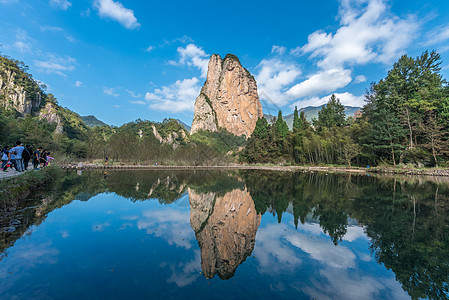 温州石桅岩完美倒影图片素材