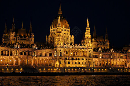 奥地利国会大厦布达佩斯景点匈牙利国会大厦夜景背景