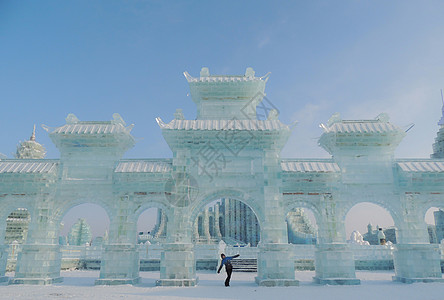 哈尔滨冰雪大世界背景图片