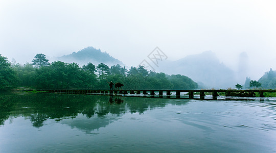 浙江丽水缙云仙都景区美景背景