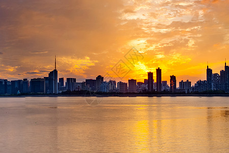 钱塘江夕阳随拍萧山高清图片