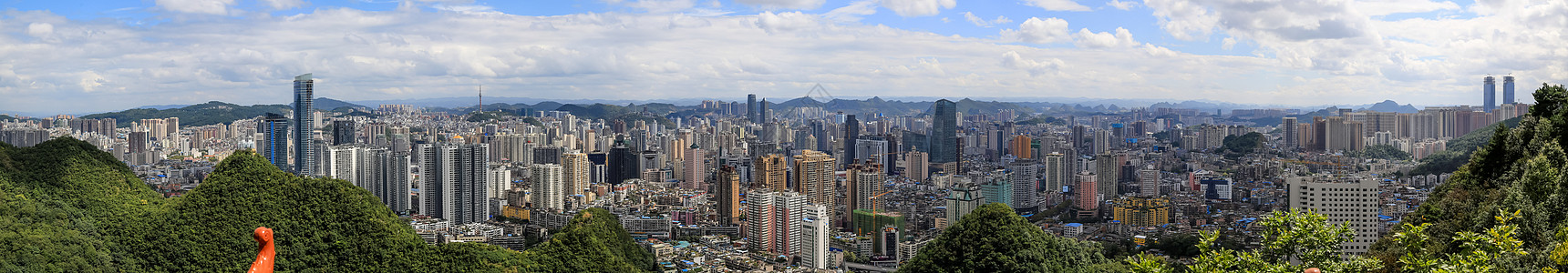 山顶全景贵阳城市全景图背景