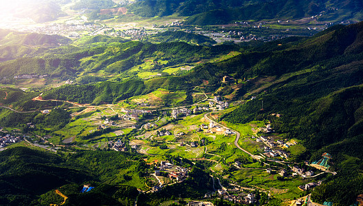 龙脊梯田江西武功山村庄美景背景