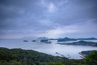 霞浦日落机位全景图图片