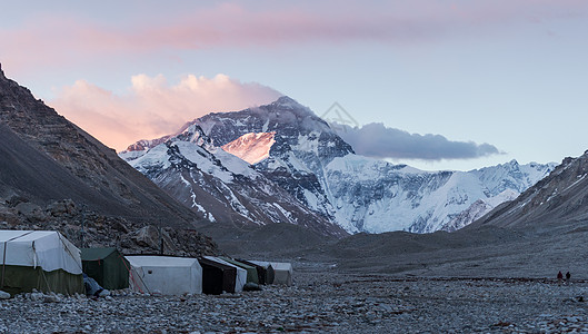 户外旅行西藏珠峰日出风光背景