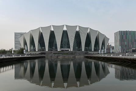 足球场中心建筑场馆体育中心背景