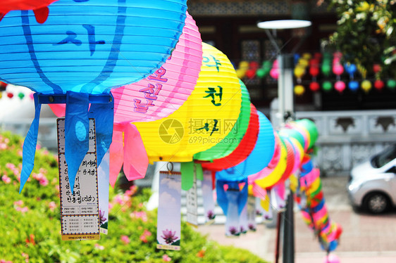 济州岛祭祀五彩灯笼图片