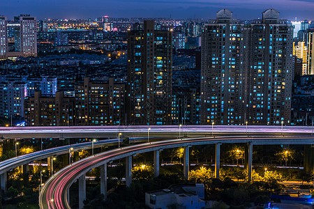 上海城市夜景背景图片