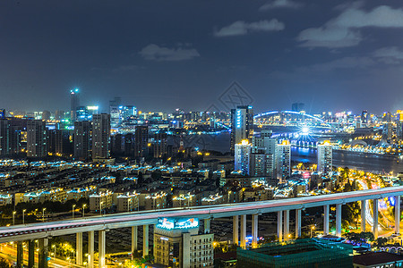 城市房屋夜景背景