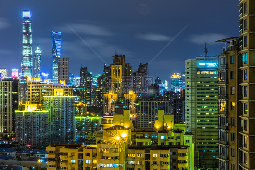 上海浦东新区夜景图片