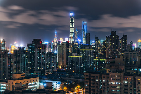 上海城市夜景背景图片