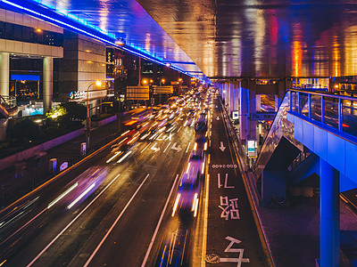 城市夜景交通图片