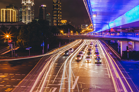 城市夜景交通图片