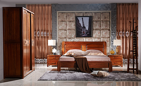 欧式衣柜古典欧式卧室背景
