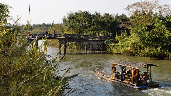 常熟沙家浜风景区游船图片