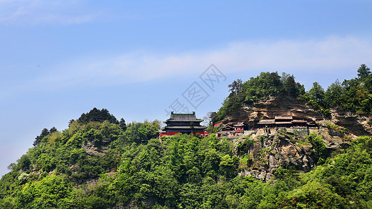 武当山古建筑群武当山风景区建筑背景