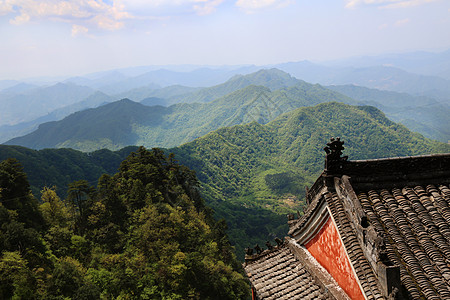 湖北武当山武当山风景区建筑背景