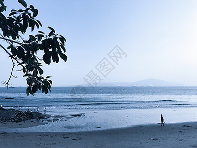 厦门剪影厦门海边美景背景