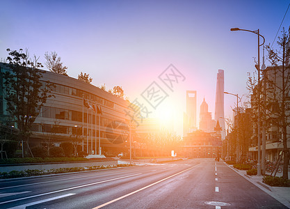 上海城市道路街景高清图片