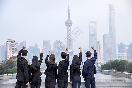 上海商务团队背景图片