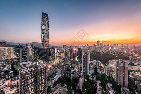 京基一百大厦深圳夜景背景