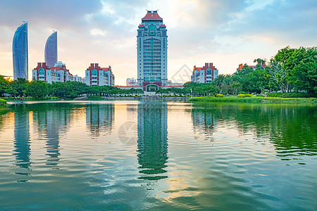 厦门芙蓉隧道厦门大学芙蓉湖背景