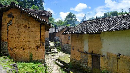 丽水坑根石寨风景照背景图片