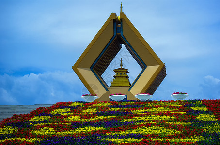 宝鸡素材陕西省宝鸡市法门寺节日景观背景