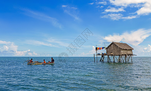 仙本那海上木屋仙本那海上人家背景