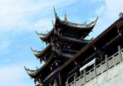 黄龙溪古镇背景图片