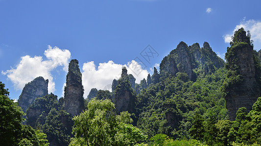 张家界山峰张家界十里画廊风景照片背景