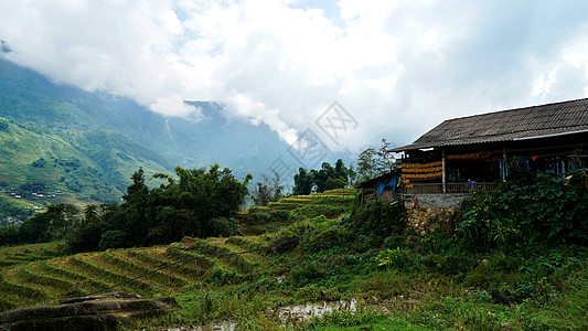 苗族风光越南少数民族乡村背景